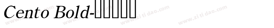Cento Bold字体转换